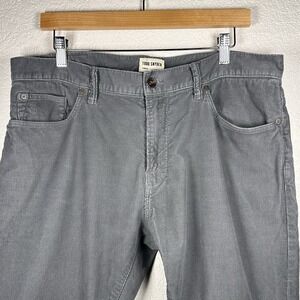 Todd Snyder Slim Fit 5-Pocket Corduroy Pant Gray Cotton Spandex Casual 35x32